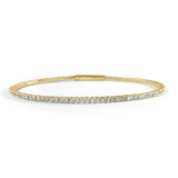 14K Yellow Gold Flexible Diamond Bangle