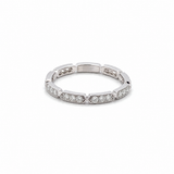 14K White Gold Diamond Band