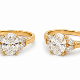Oval Diamond Ring in 14K Yellow Gold