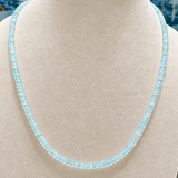 Pale Blue Apatite Beaded Necklace
