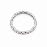 14K White Gold Diamond Band