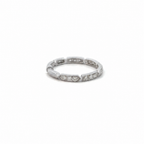14K White Gold Diamond Band
