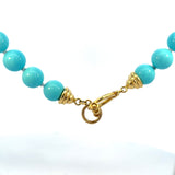 14K Yellow Gold Turquoise Bead Necklace