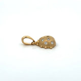 14K Yellow Gold Ladybug Diamond Pendant
