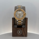 Two-Tone Crystal Roman Watch