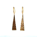 18K Yellow Gold Diamond Drop Earrings