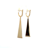 18K Yellow Gold Diamond Drop Earrings