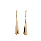 18K Yellow Gold Diamond Drop Earrings