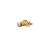 14K Yellow Gold Diamond & Emerald Frog Pendant