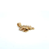 14K Yellow Gold Diamond & Emerald Frog Pendant