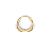 18K Yellow Gold Diamond Purple Enamel Ring