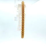 Gold Vermeil Sterling Silver Italian Popcorn Flexi Bangle