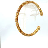 Gold Vermeil Sterling Silver Italian Popcorn Flexi Bangle