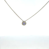Platinum Finish Sterling Silver | June Birthstone Necklace | Light Amethyst