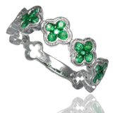 14K White Gold Emerald Ring