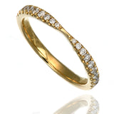 18k Yellow Gold Contour Diamond Band
