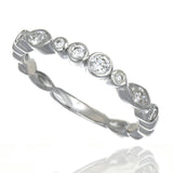 18k White Gold Bezel-Set Diamond Ban