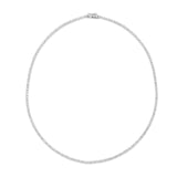 14K White Gold Diamond Tennis Necklace