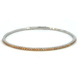 Platinum Finish Sterling Silver | November Birthstone Flexi Tennis Bracelet | Citrine