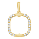 Diamond Open-Frame Pendant in 14K Yellow Gold