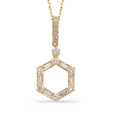 14k Yellow Gold Diamond Pendant