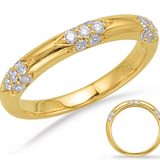 Diamond Cluster Band in 14K Yellow Gold