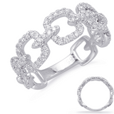 Diamond Link Fashion Ring in 14K White Gold