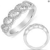 14K White Gold Infinity Halo Diamond Band