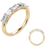 14K Yellow Gold Emerald Cut Diamond