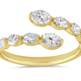14K Yellow Gold Oval Diamond Wrap Ring