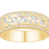 14K Yellow Gold Multi-Shape Diamond Fashion Ring