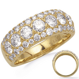 14K Yellow Gold Fashion Diamond Ring