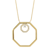 18K Yellow Gold Diamond Pendant
