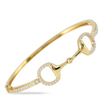 Equestrian Collection – 18K Yellow Gold Diamond Bangle