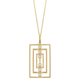 18K Yellow Gold Diamond Pendant
