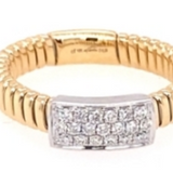 Two-Tone Gold Diamond Flex Ring