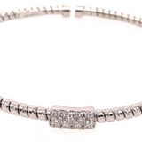 18K White & Yellow Gold Diamond Bangle