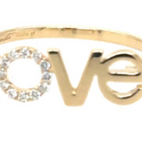 18K Yellow Gold “Love” Diamond Ring