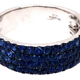 18K White Gold Blue Sapphire Ring