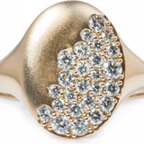 14K Yellow Gold Scattered Diamond Ring