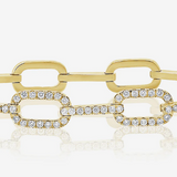 14k Gold & Diamond Link Bracelet