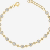 14k Gold & Diamond Cluster Bracelet