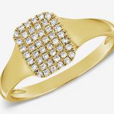 14K Yellow Gold Diamond Pinky Ring
