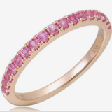 18K Gold & Pink Sapphire Stackable Ring