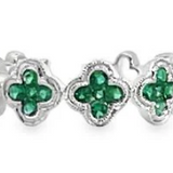 14K White Gold Emerald Ring