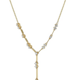 14K Yellow Gold Diamond Y-Shape Necklace