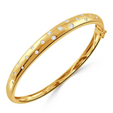 18K Gold Diamond Bangle