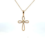 Diamond Cross Pendant with Open Design