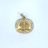 14K Yellow Gold Gold & Diamond Bee Pendant