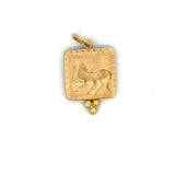 14K Yellow Gold Horse Medallion Pendant